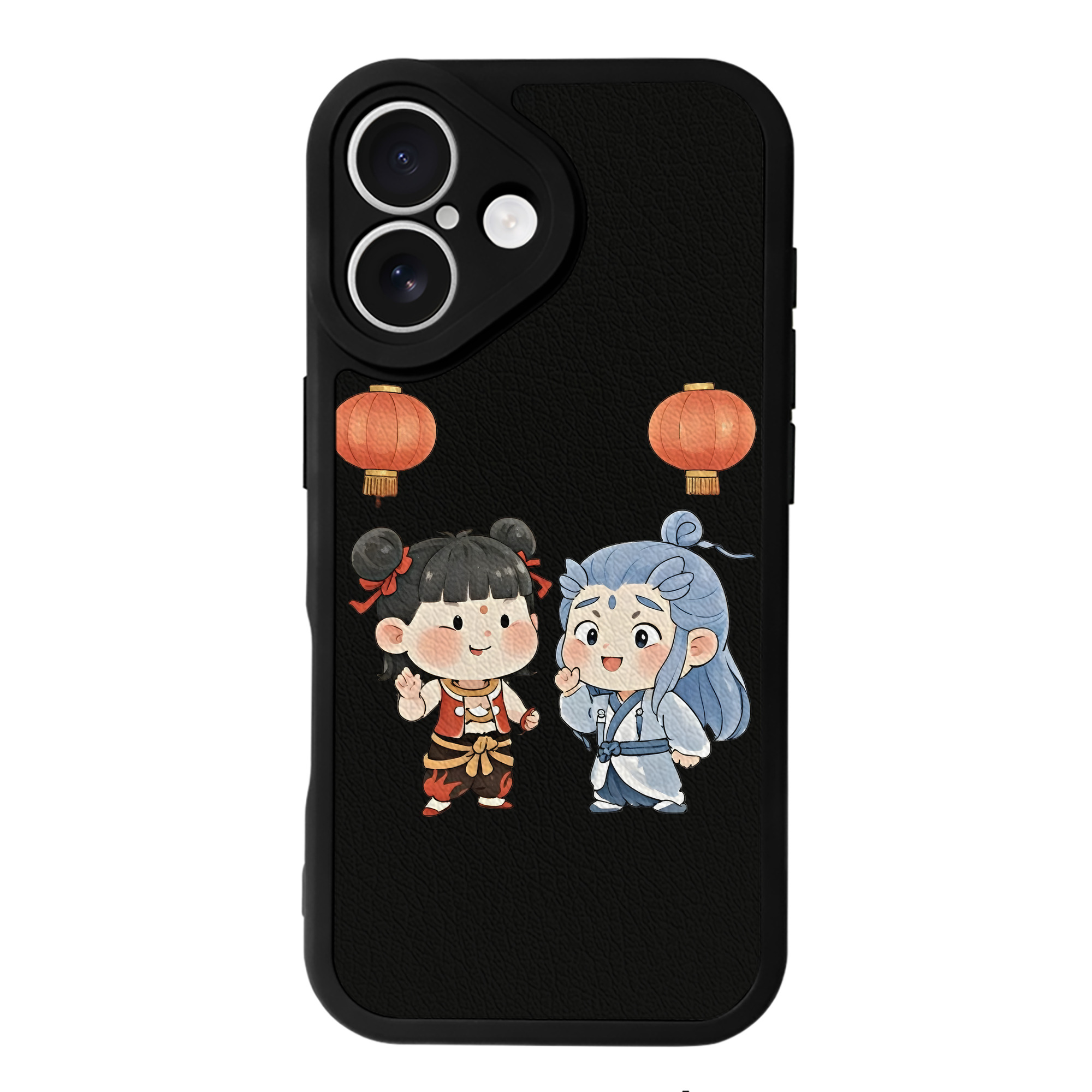 （画像用） Ne Zha 2 ナタ 魔童の大暴れ 【iPhone 16シリーズ対応】シリコンスマホケース（レザー調） 材質：シリコン